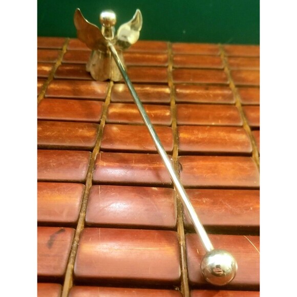 Vintage Angel Candle Snuffer Silverplate On Brass Made In Hong Kong 9.52" Long - Picture 3 of 5